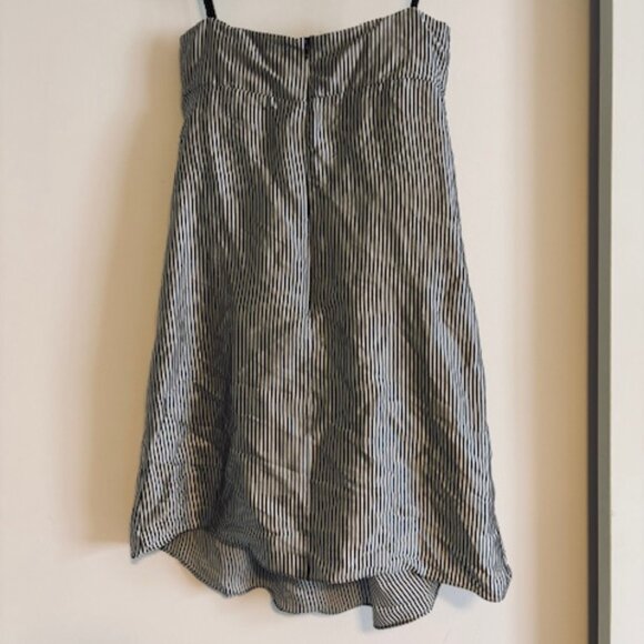 Saks 5th Ave Geren Ford | 100% Silk Strapless Sweetheart dress size large - Picture 2 of 8